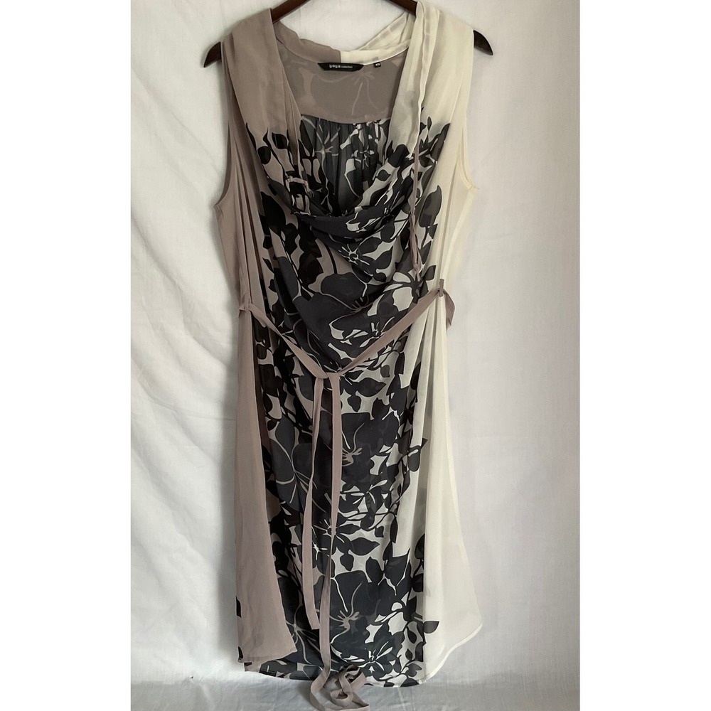 Yaya Collection Floral Print Dress Sleeveless Casual Party Dress Size 40